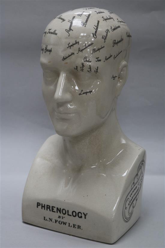 A Phrenology head by L.n. Fowler